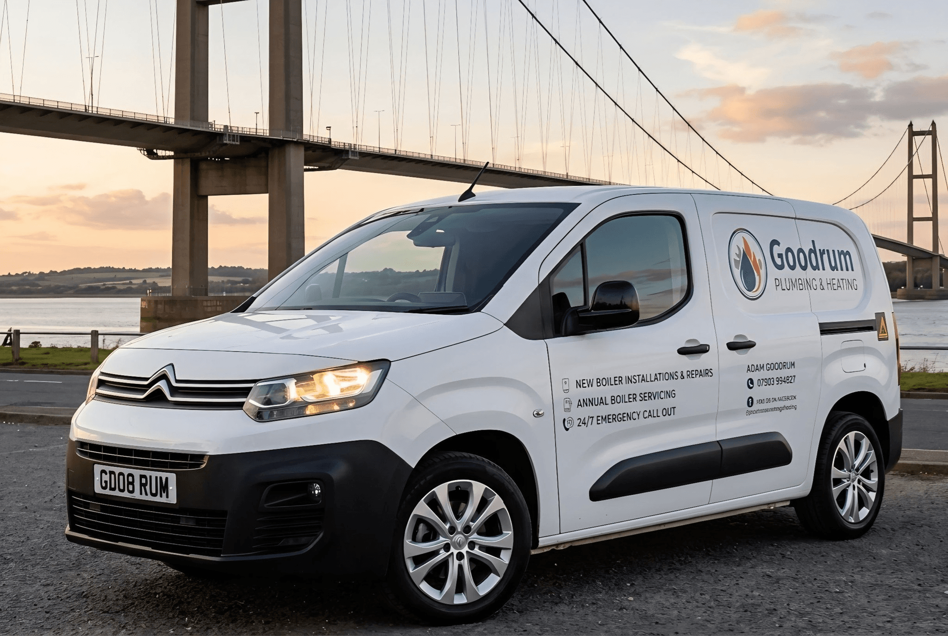 The Goodrum Plumbing & Heating van